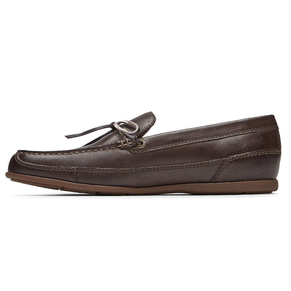 Mocasines Rockport Hombre Mexico - Malcom Tie Marrom - ITPXJ7049